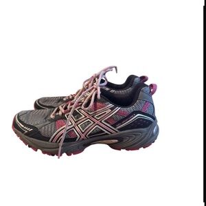 Asics Women's Athletic Running Shoes - Pink and Gray
